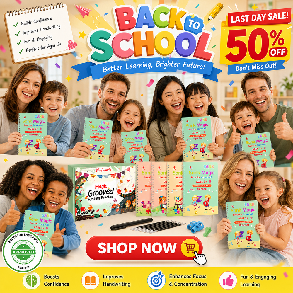 💥LAST DAY SALE 50%OFF💥📚MagicBook | Kids Practice Copybook Set (4Pcs/Set)